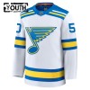 Lasten NHL St. Louis Blues Pelipaita 2025-26 Fanatics Premium Binnington Vieras Jordan Valkoinen